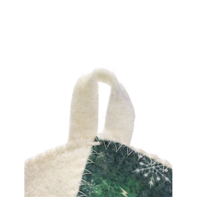 Шапка для бани и сауны, с принтом «Реальный Дед Мороз», полиэфир 70%, шерсть 30%, «Банная забава»