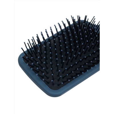 Dewal Beauty Щетка для волос серия «Магия» массажная, квадратная, 13 рядов, серо-синий 28012