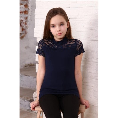 Джемпер Камелия кор. рукав (Темно-синий)