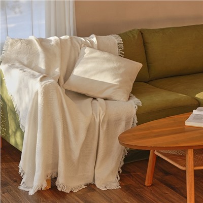 Наволочка декоративная SL Home Organic, 45×45 см, белая