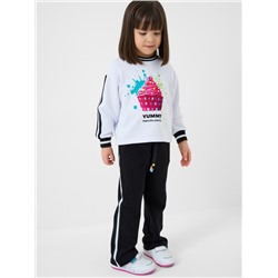 Комплект трикотажный для девочек: толстовка, брюки