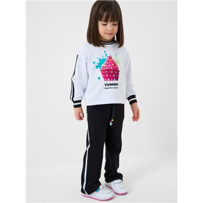 Комплект трикотажный для девочек: толстовка, брюки