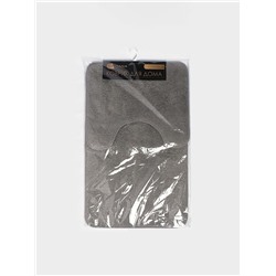 Коврики для ванной и туалета из микрофибры SAVANNA «Анси», 40×50 см, 50×80 см, серые