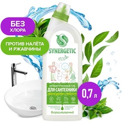 Чистящее средство Synergetic «Чайное дерево и эвкалипт», гель, для сантехники, 700 мл