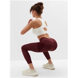 Легинсы спортивные женские MINAKU: SPORTLY, бордовые, размер 48