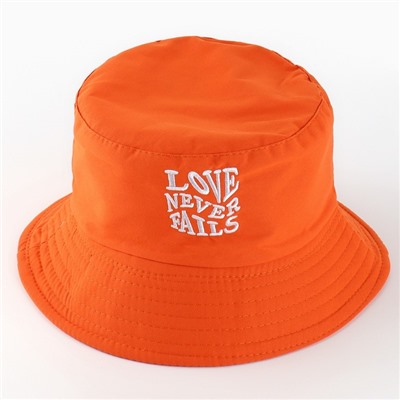 Панама Love, оранжевая, р-р 56
