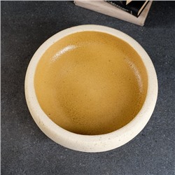 Декоративное кашпо для цветов «Плошка», 3 л, 28×13×28 см, керамическое, цвет слоновая кость