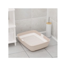 Лоток ALTA для кошек с сеткой 50×38×13.5 см, бело-бежевый