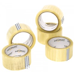 Клейкая лента 48 мм х 57 м прозрачная 45 мкм T4857-02 inФОРМАТ