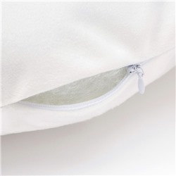 Подушка декоративная «Этель. Зайка», белая, 48×38 см, велюр