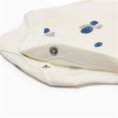 Боди с длинным рукавом «Крошка Я», размер 62-68, молочное