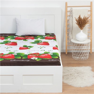 Простыня на резинке 2-спальная «Этель. Виктория», 160×200+25 см, бязь