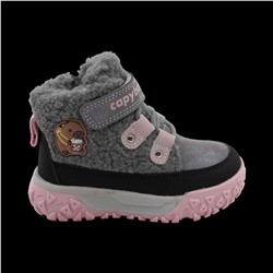 Ботинки на меху T5022-1CL серые