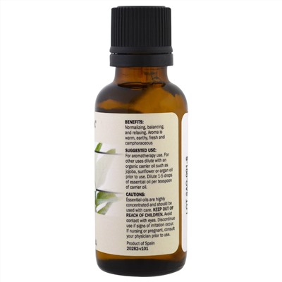 Dr. Mercola, Органическое эфирное масло, Шалфей, 1 унция (30 мл)