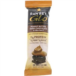 Raw Rev, Glo, арахисовое масло с темным шоколадом и морской солью, 12 батончиков, весом 46 г (1,6 унции) каждый