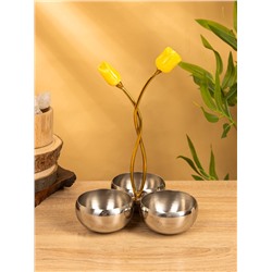 Менажница «Тюльпаны», 17×17×28 см, нержавеющая сталь