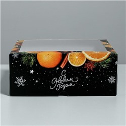 Коробка для капкейков «С Новым годом» 25×25×10 см