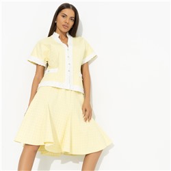 Костюм с юбкой в стиле Шанель, С безупречным вкусом (2 в 1, желтый)