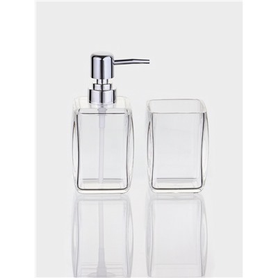 Набор для ванной "Эко" 3 предмета (дозатор, стакан, мыльница)