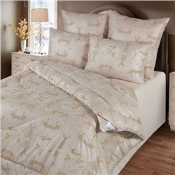 Одеяло зимнее (утеплённое) стандарт 2 сп., 172×205 см, шерсть верблюда, ткань глосс-сатин