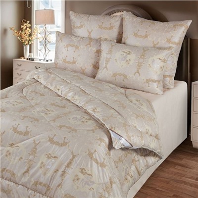 Одеяло зимнее (утеплённое) стандарт 2 сп., 172×205 см, шерсть верблюда, ткань глосс-сатин