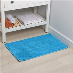 Коврик для дома Доляна «Букли», 50×80 см, голубой