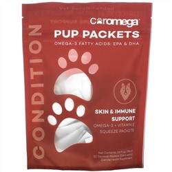 Coromega, Pup Packets, Skin & Immune Condition Support, 30 Squeeze Packets, 2.6 ml Each