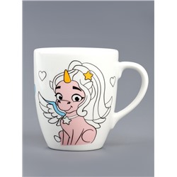 Роспись кружки красками - частичное заполнение «Прекрасная принцесса»