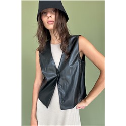 Жилетка эко-кожа  ECO039/03/Черный