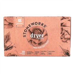 Grab Green, Stoneworks, Dryer Sheets, Rose Petal, 80 Compostable Sheets