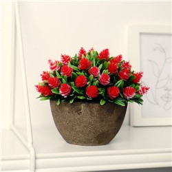 Искусственный цветок в горшке «Многослойные бутоны», 13×11 см, МИКС