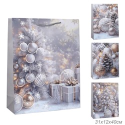 Пакет подарочный 31х40х12 / 100-L /уп 12/360/ микс Новый год