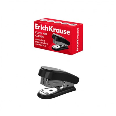 Степлер 24/6 на 15 листов мини 61741"Классика-Мини" черный ErichKrause