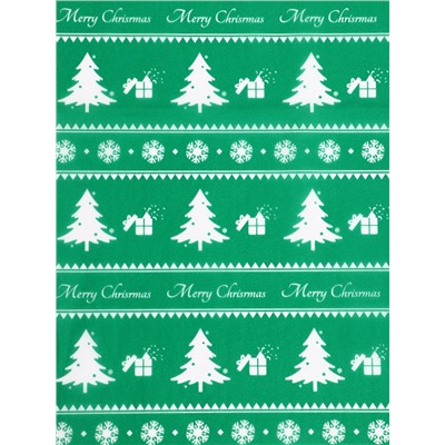 Бумага упаковочная новогодняя тишью «Лес»,50×66 см