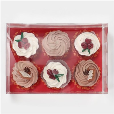 Коробка для капкейка «Новый год: Золото», 23×16×11.5 см