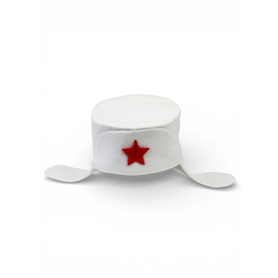 Шапка для бани и сауны «Ушанка», полиэфир, белая