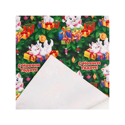 Упаковочная бумага «Кошечка», 70×100 см