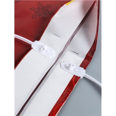 Пакет подарочный новогодний «Золотые звезды», полиэтиленовый с пластиковой ручкой, 37×35 см