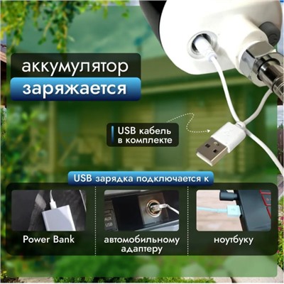 Душ походный ,для дачи ,в поездки ,аккумуляторный переносной с usb зарядкой