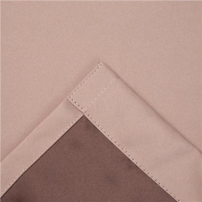 Штора блэкаут портьерная «Этель», 130×300 см, бежевая