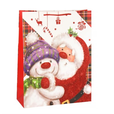 Пакет подарочный 31х40х12 / 109-1L /уп 12/360/ микс Новый год