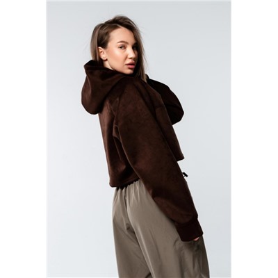 Свитшот 2 оверсайз короткий (Коричневый)