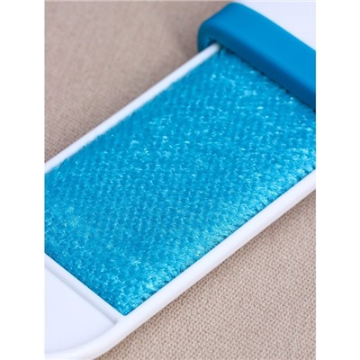 Щётка для удаления шерсти и волос с одежды и мебели, 13.5×6×3 см, цвет синий