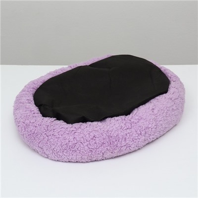 Лежанка для животных «Уют», 50×42×11 с, мягкий мех, фиолетовая