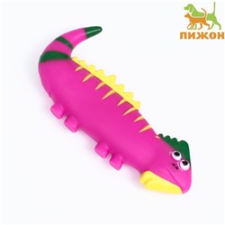 Игрушка пищащая «Хамелеон» для собак, 19 см, фиолетовая