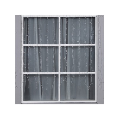 Гирлянда «Занавес», 2×1.5 м, уличная, IP44, 280 LED, 8 режимов, солнечная батарея, прозрачная нить, свечение тёплое белое