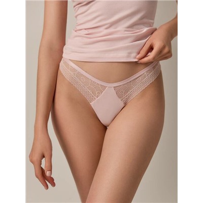Трусы CONTE LACE TWIST LBR 1989 Трусы «бразилиана» из фактурного кружева и хлопка