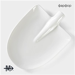 Блюдо Magistro «Бланш», 24×18×4.5 см, фарфор, белое