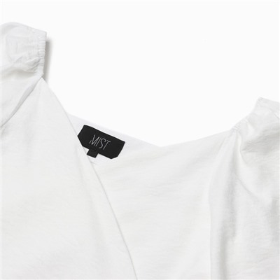 Топ рубашка женский MIST Summer time, белый, размер 48