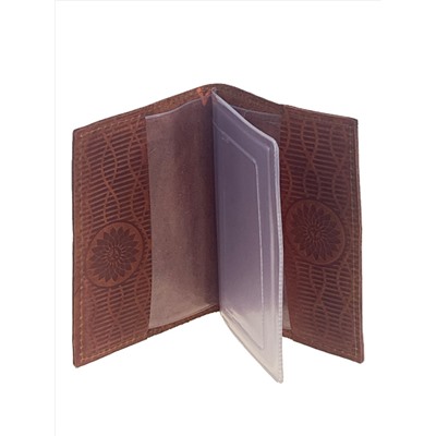 Обложка для автодокументов из искусственной кожи, цвет рыжий